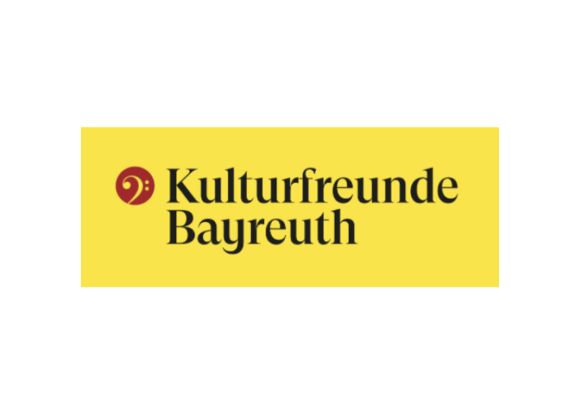 Logo von Kulturfreunde Bayreuth auf gelbem Hintergrund